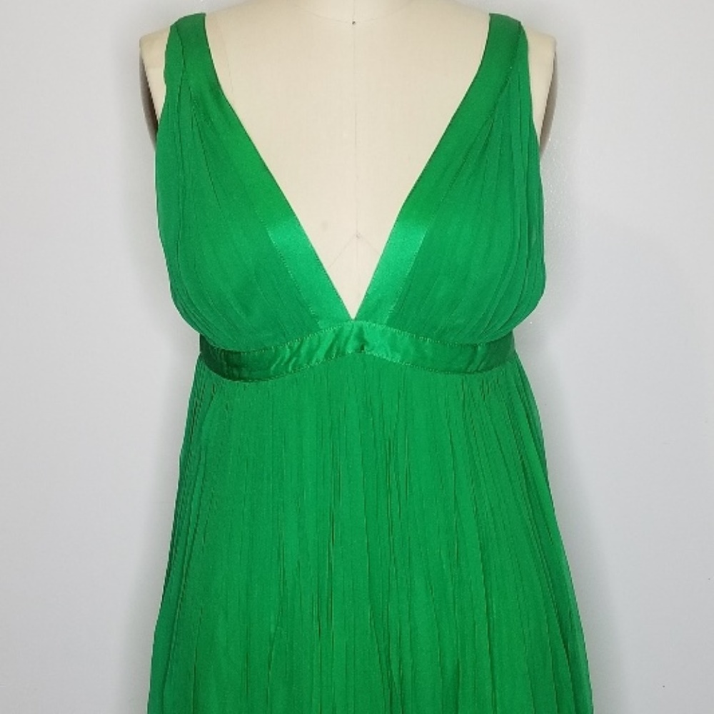 Foley and Corinna Green Pleated Chiffon Dress - Picture 1 of 1